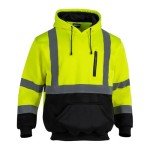 High Visibility Fleece Hoodie for Men - Yellow