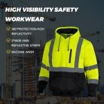 High Visibility Fleece Hoodie for Men - Yellow