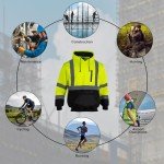 High Visibility Fleece Hoodie for Men - Yellow