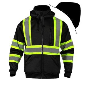 Men's High Visibility Reflective Safety Hoodie