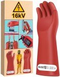 High Voltage Insulated Electrical Gloves - Size 10