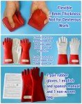 High Voltage Insulated Electrical Gloves - Size 10