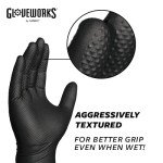 Large Black Nitrile Disposable Gloves, 100 Count
