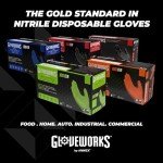 Large Black Nitrile Disposable Gloves, 100 Count