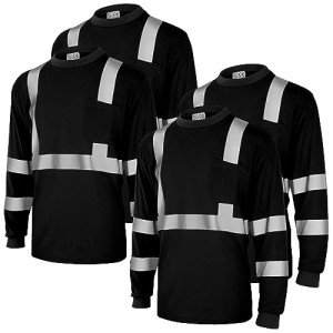 4-Pack High Visibility Reflective Safety T-Shirts