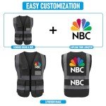 Custom High-Visibility Safety Vest with 5 Pockets