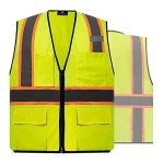 Reflective Safety Vest with Multifunctional Pockets