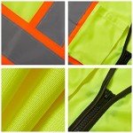 Reflective Safety Vest with Multifunctional Pockets
