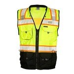 Lime Surveyor Vest - Premium Black Series, Large