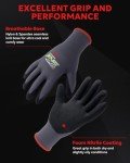Breathable Touchscreen Grip Work Gloves - 12 Pairs