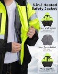 Men's High Visibility Heated Safety Jacket