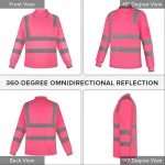 6 Pack Hi-Vis Safety Polo Shirts for Work