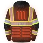 Heated Safety Jacket with Reflective Strips for All