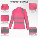 6 Pack Hi-Vis Safety Polo Shirts for Work