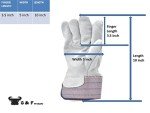 G & F Grey Work Gloves, Large, Pack of 5