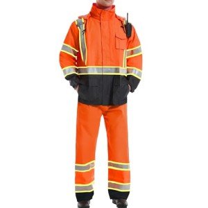 High Visibility Waterproof Rain Jacket for Men