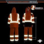High Visibility Waterproof Rain Jacket for Men