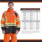 High Visibility Waterproof Rain Jacket for Men
