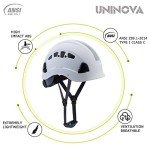 UNINOVA OSHA Approved Hard Hat with Adjustable Suspension