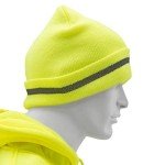 High Visibility Waterproof Safety Bomber Jacket & Beanie