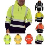 Men's High Visibility Reflective Safety Hoodie