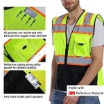 High-Visibility Reflective Safety Vest with Pockets