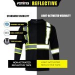 High Visibility Reflective Long Sleeve Safety Shirt