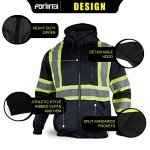 Hi Vis Safety Fleece Zip Hoodie for Men