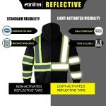 Hi Vis Safety Fleece Zip Hoodie for Men