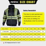 Hi Vis Safety Fleece Zip Hoodie for Men