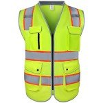 Amoolo High-Visibility Reflective Safety Vest, Yellow