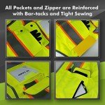 Amoolo High-Visibility Reflective Safety Vest, Yellow