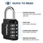 Fayleeko 4-Digit Combination Lock - 2 Pack