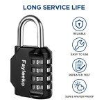 Fayleeko 4-Digit Combination Lock - 2 Pack