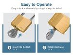 Puroma Waterproof Brass Padlock for Outdoor Use