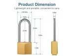 Puroma Waterproof Brass Padlock for Outdoor Use