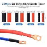 Cable Lug Crimping Tool Set with Copper Wire Lugs