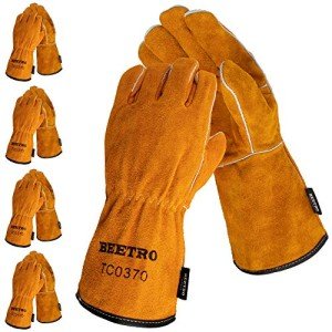 BEETRO Cow Leather Welding Gloves - Heat Resistant