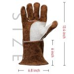 Protective Cow Leather Welding Gloves - Heat Resistant