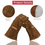 Protective Cow Leather Welding Gloves - Heat Resistant