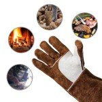Protective Cow Leather Welding Gloves - Heat Resistant
