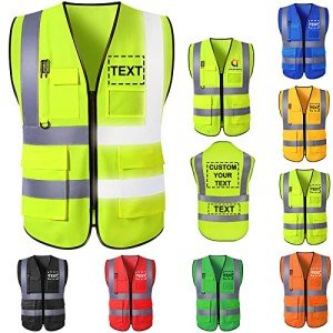 Custom High-Visibility Safety Vest with Pockets