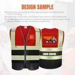 Personalized High Visibility Safety Vest with Pockets
