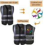 Personalized High-Visibility Safety Vest with Pockets