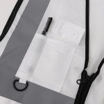 TopTie XL White Safety Vest with 5 Pockets