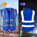 Personalized High-Visibility Safety Vest with Pockets