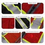 Personalized High Visibility Safety Vest with Pockets