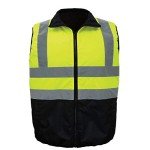 High-Visibility Reversible Insulated Safety Vest - XL