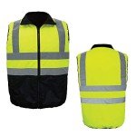 High-Visibility Reversible Insulated Safety Vest - XL