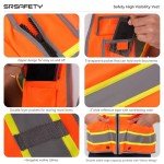 High Visibility Reflective Safety Vest with 9 Pockets